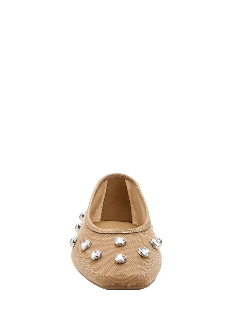 كاتي بيري Embellished Close Toe Flat Ballerinas