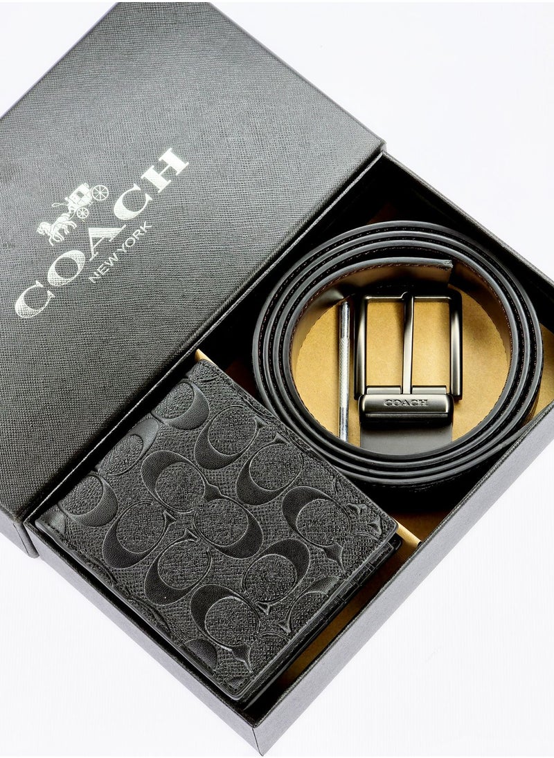 coachoutlet Coach Men's Signature Wallet & Reversible Belt Set  - Image 2