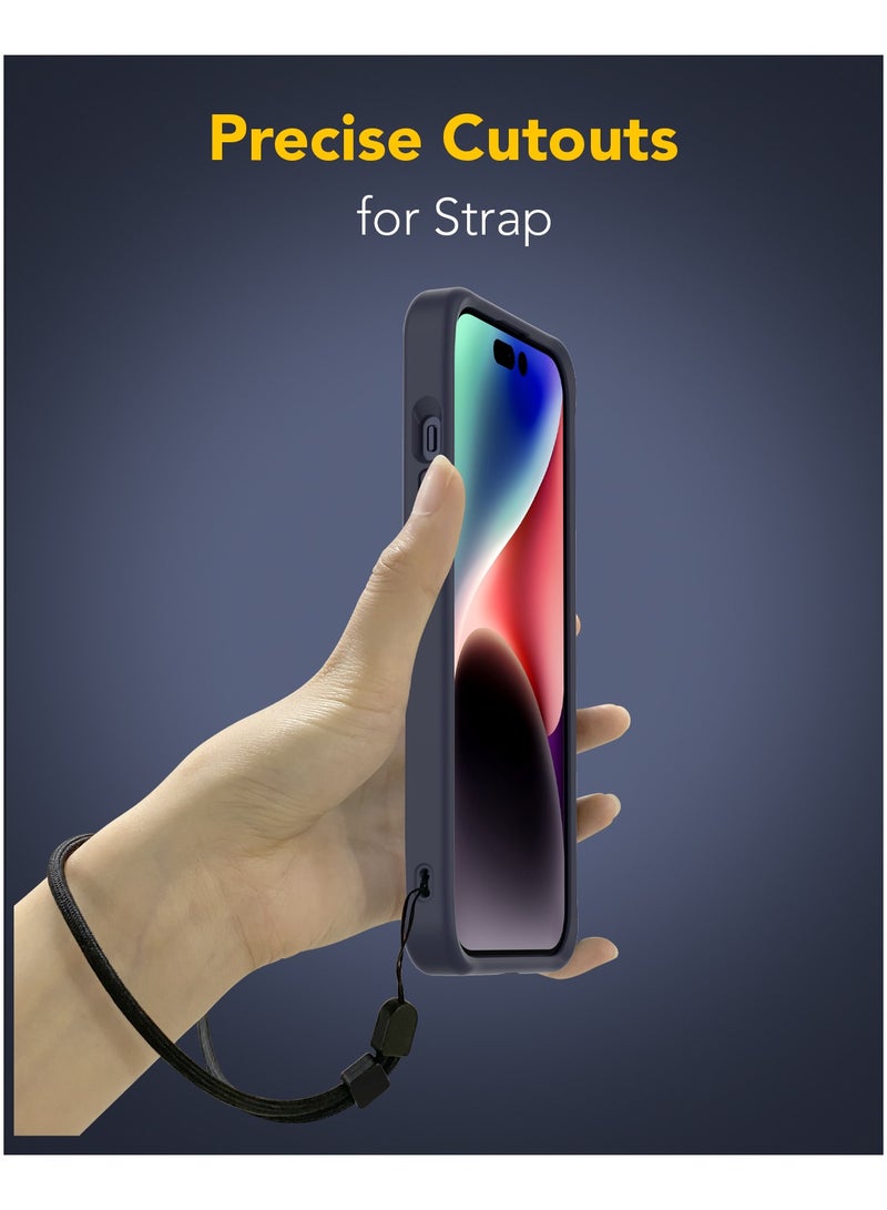 Remson غطاء سيليكون واقي هجين مغناطيسي من ريمسون ماج-إكس متوافق مع آيفون 15 برو ماكس - 6.7 بوصة - أزرق منتصف الليل - Image 3