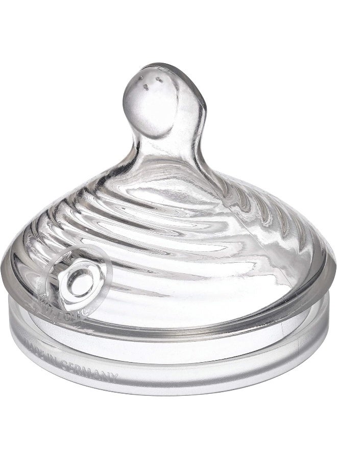 NUK Simply Natural Baby Bottle - Slow Flow, Silicone, Extra Soft, Anti-Colic Air System, BPA-Free, Pack of 2 - Image 2