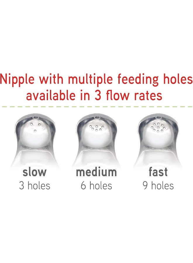 NUK Simply Natural Baby Bottle - Slow Flow, Silicone, Extra Soft, Anti-Colic Air System, BPA-Free, Pack of 2 - Image 5