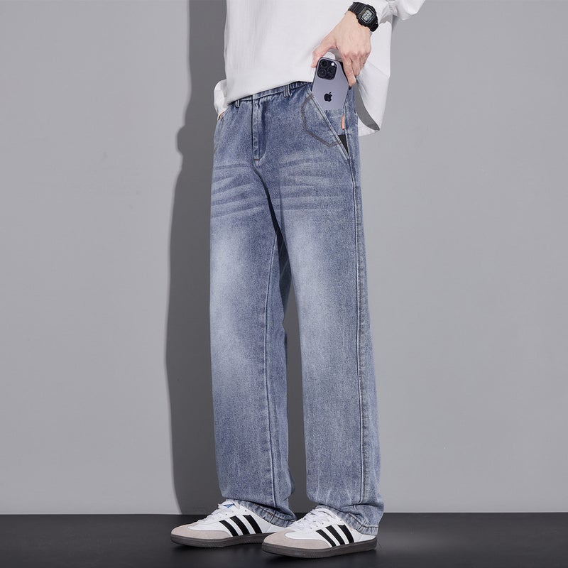 Unisex Classic Denim Jeans Loose Fit Daily Outdoor Wear - Image 3