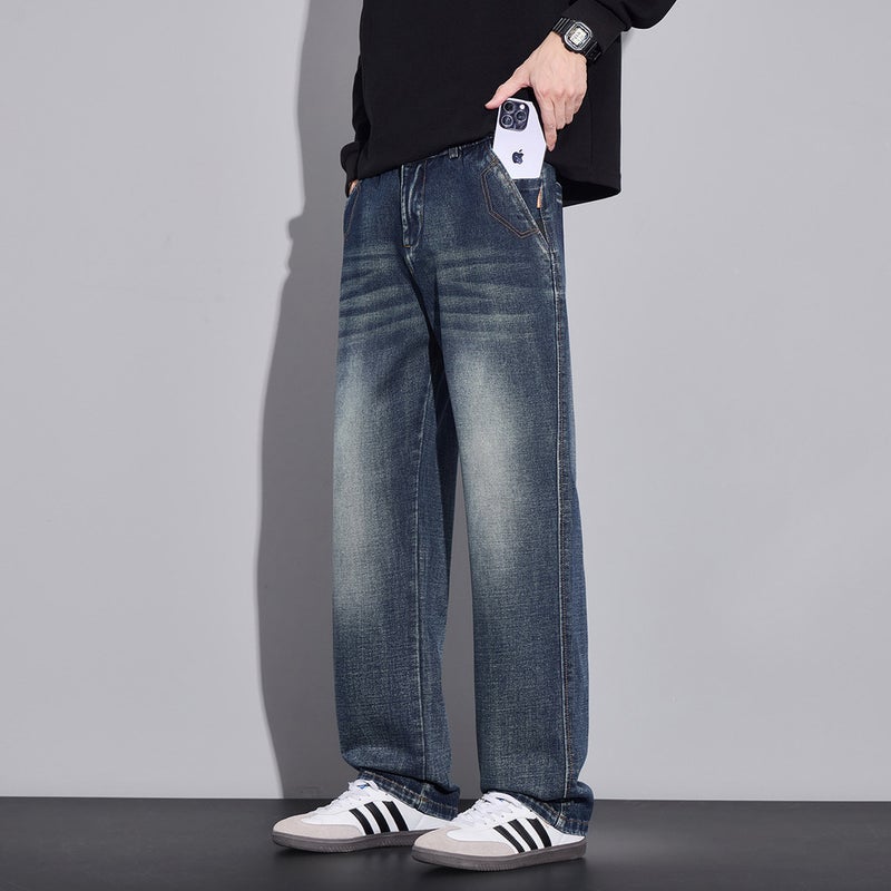 Unisex Classic Denim Jeans Loose Fit Daily Outdoor Wear - Image 2