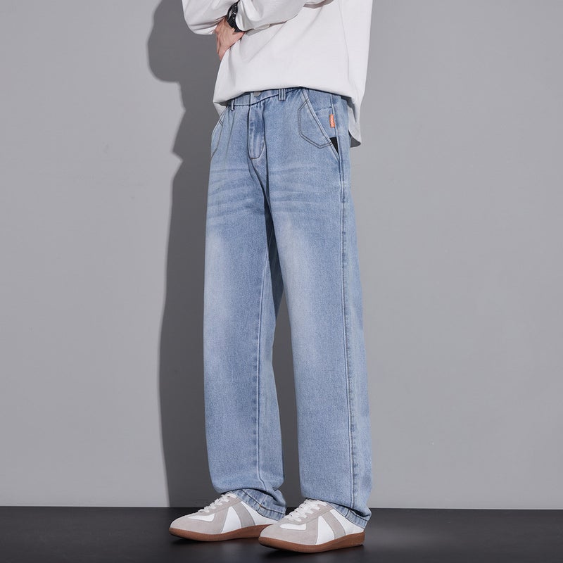 Unisex Classic Denim Jeans Loose Fit Daily Outdoor Wear - Image 4