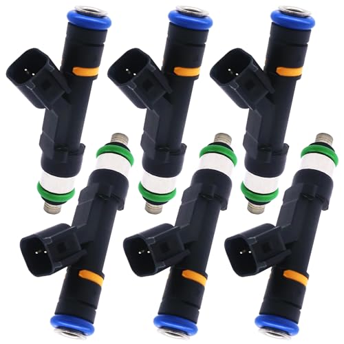 HiSport 0280158119 Fuel Injectors 6 PCS 4 Holes Compatible with Jeep 20072010Compatible with Dodge Chrysler 20082010 33L 38L V6 Replace 04861667AA - Image 1