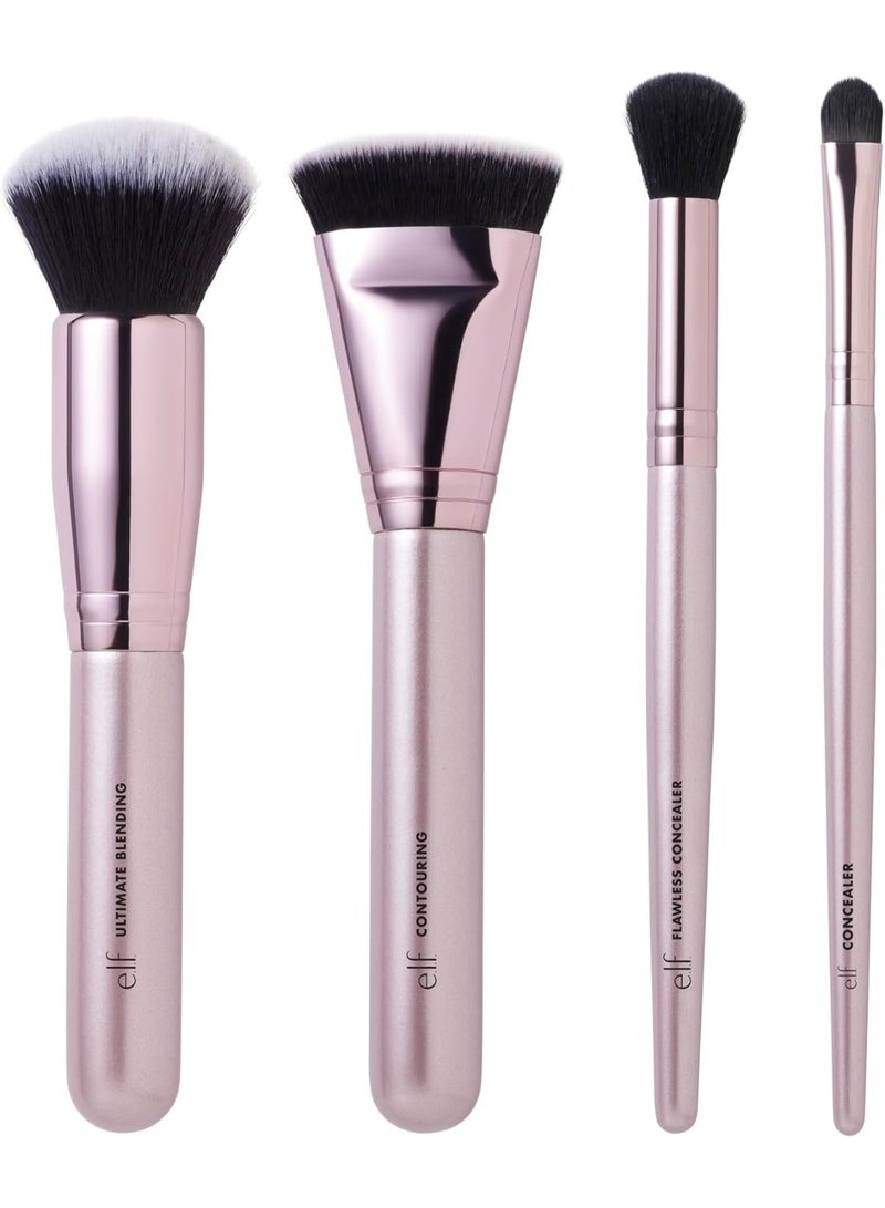 إلف مجموعة فرش إيلف لبشرة مثالية، مكونة من 4 قطع، مصنوعة من مواد صناعية (82023) - Image 2