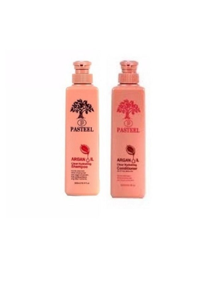 باستيل مجموعة شامبو وبلسم للعناية بالشعر المعالج بزيت الارجان 500 مل - Image 1