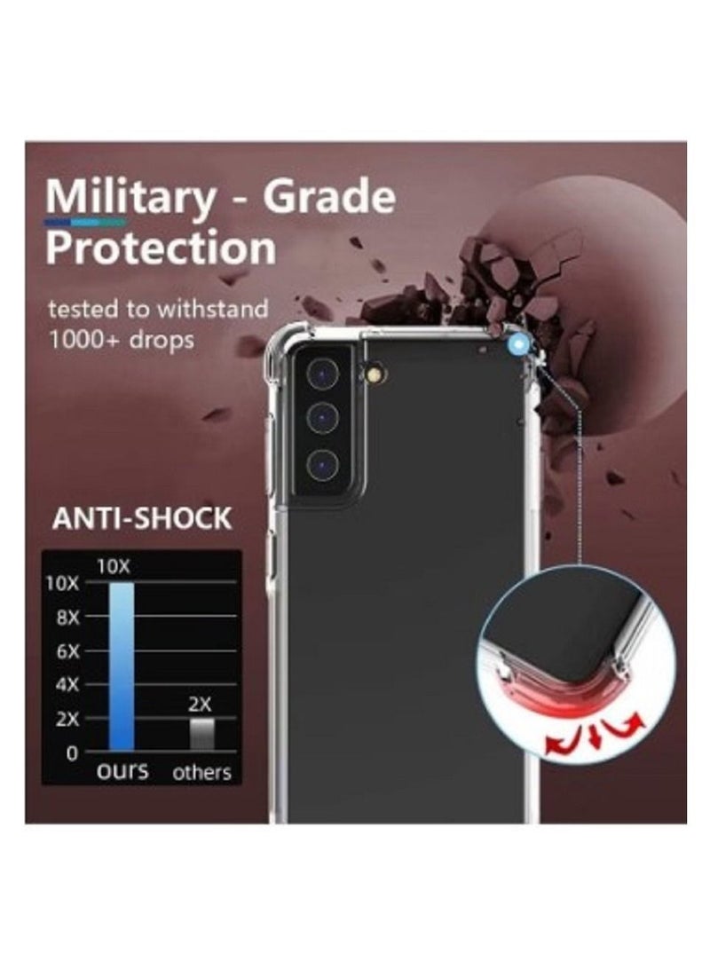 فيسوس واضحة الصدمات الكامل للجسم المضاد للفرش الواضحة تغطية TPU Cover for Samsung S 21 Fe - Image 2