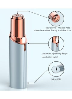 LO.BABY.VE Women's Painless Hair Remover Mini Epilator trimmer Machine for face / Blue  - Image 2