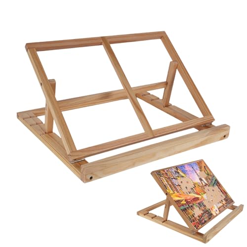 SoeKoa Puzzle Board Stand Puzzle Board Stand for TelyPuzzle Holder Board Portable Puzzle Holder Board Can Stand High Tilt Angles with 3 Adjustable High and Low Tilt Angle1889x 1338Only Stand - Image 1