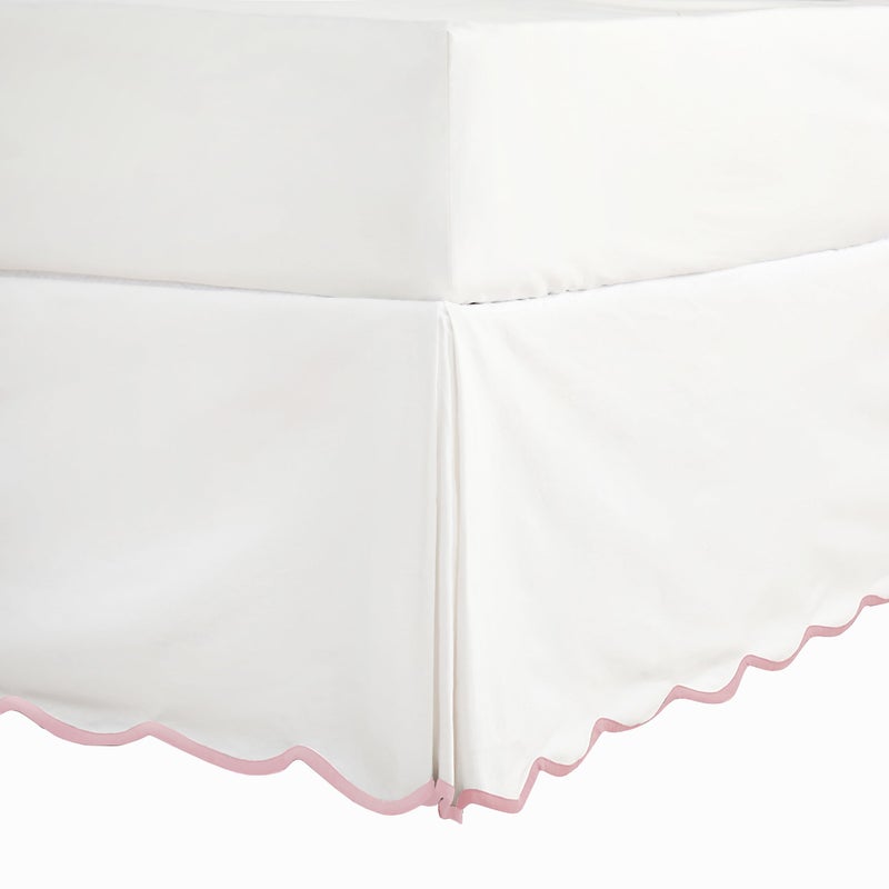 Hi -G HIG OffWhite Chic Twin XL Bed Skirt Easy Fit Scallop Edge Pleated Bedskirts 14 Inch Drop AntiSlip Dust Ruffle Thick Fabric for Enhanced Privacy PreWashed for LongLasting UseN60022 - Image 2