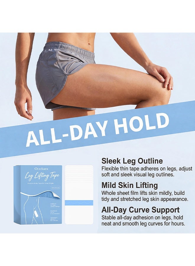 OceAura Leg Lifting Tape, Slimming Thigh Lift Tape, Instant Firming Lift Tape For Legs, Thigh & Buttock, Waterproof Invisible Firming Patches For Legs, Reducing Thigh Friction, Lift And Patches Legs For Sagging Skin, Stomach, Arms, Body Tape For Women (10Pcs) - Image 5