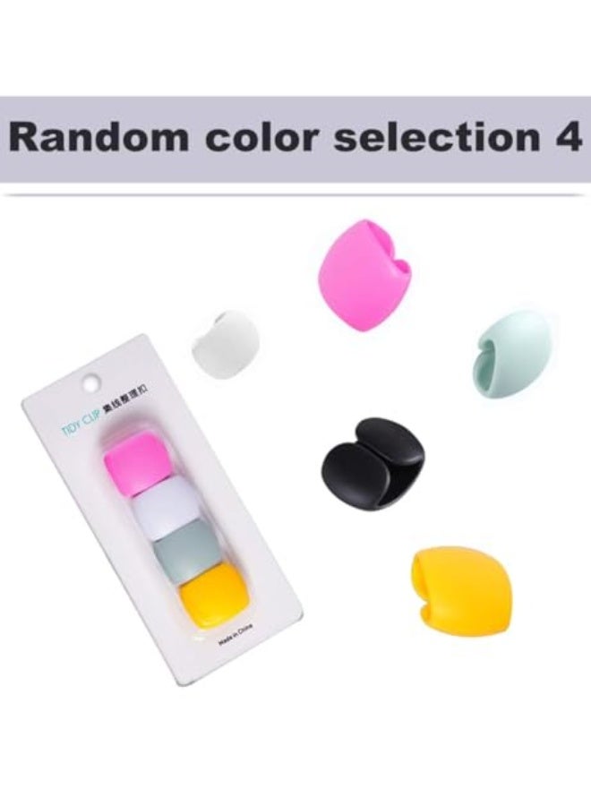 COOLive 25Pcs Reusable Silicone Cord Organizer, Headphone Earphone Cable Organizer Cord Management Wrap Winder Headphone Cable Winder, Phone Charger Wire Clips for Business Travel Colors Random - Image 2