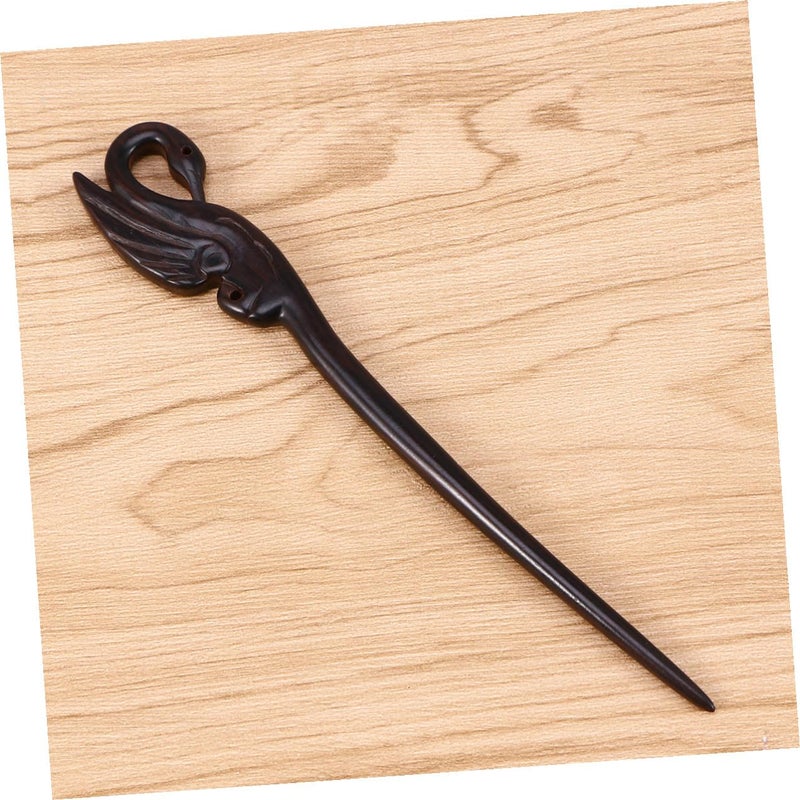 Natural Fragrance Ebony Hair Stick for Buns Handmade Smooth Edge Wooden Hairpin Hair Fork Sturdy - Image 5