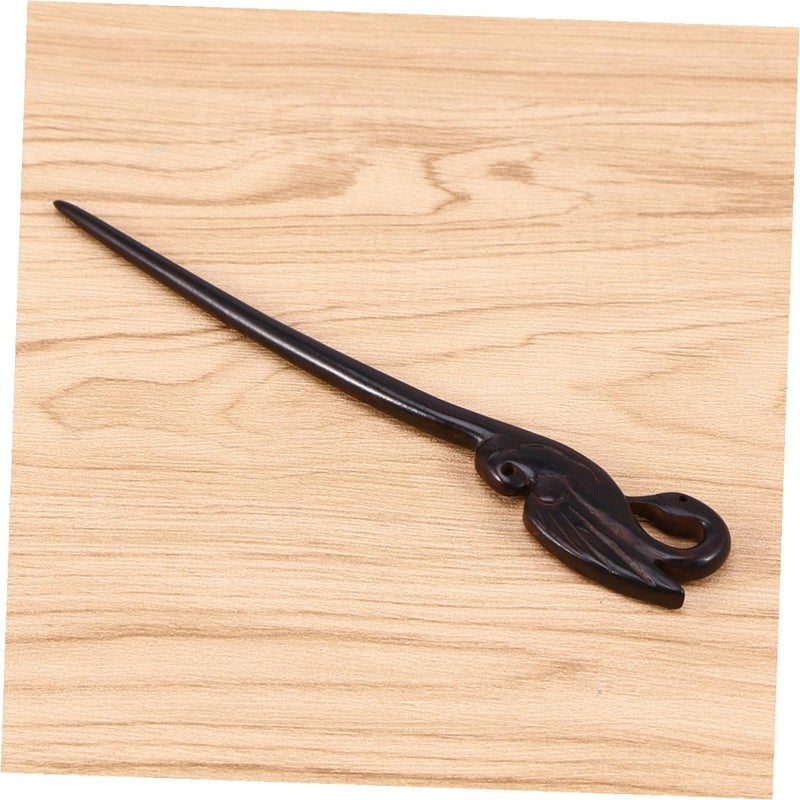Natural Fragrance Ebony Hair Stick for Buns Handmade Smooth Edge Wooden Hairpin Hair Fork Sturdy - Image 4