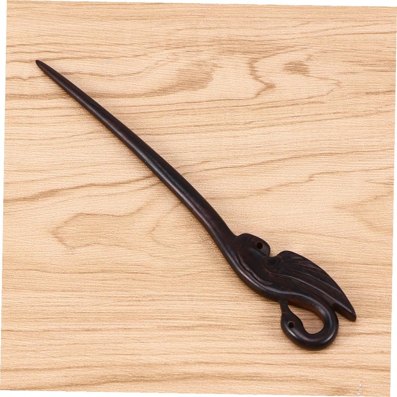 Natural Fragrance Ebony Hair Stick for Buns Handmade Smooth Edge Wooden Hairpin Hair Fork Sturdy - Image 3
