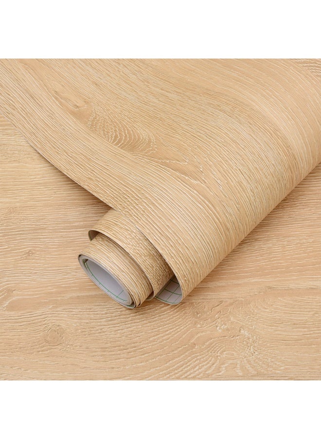 Zeemey 1pc Wood Grain PVC Wallpaper - Self-Adhesive, Oil-Resistant, Easy to Remove, Ideal for Kitchen Countertops, Cabinets, Tables, and Walls, Kitchen Decoration | Modern Kitchen Decor | Easy Installation, Wallpaper for Kitchen(40*500CM) - Image 1