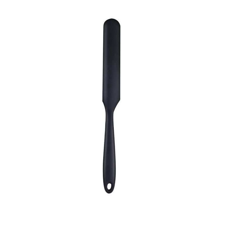 we3 Multi Purpose Heat Resistance Silicone Spatula Turner Non-Stick Silicone Kitchen Tools FDA Approved Piece of 1 Black|Spatula Spreader/Butter Knife 24cm - Image 1