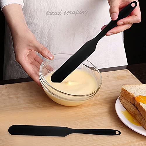 we3 Multi Purpose Heat Resistance Silicone Spatula Turner Non-Stick Silicone Kitchen Tools FDA Approved Piece of 1 Black|Spatula Spreader/Butter Knife 24cm - Image 4