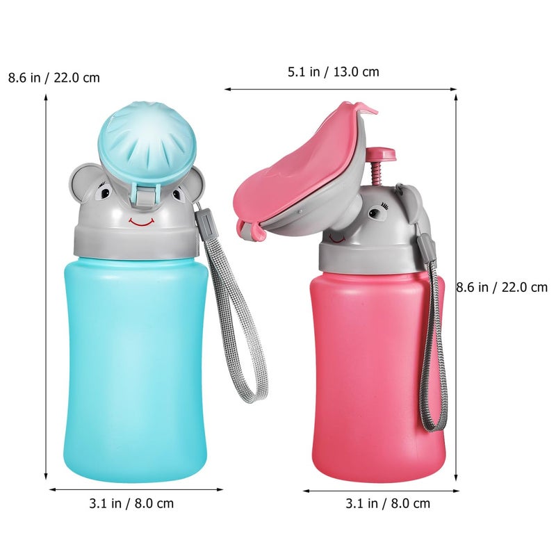 2 Pcs Portable Travel Urinal Kids Toddler Potty Training Cup Elephant Design - Image 4