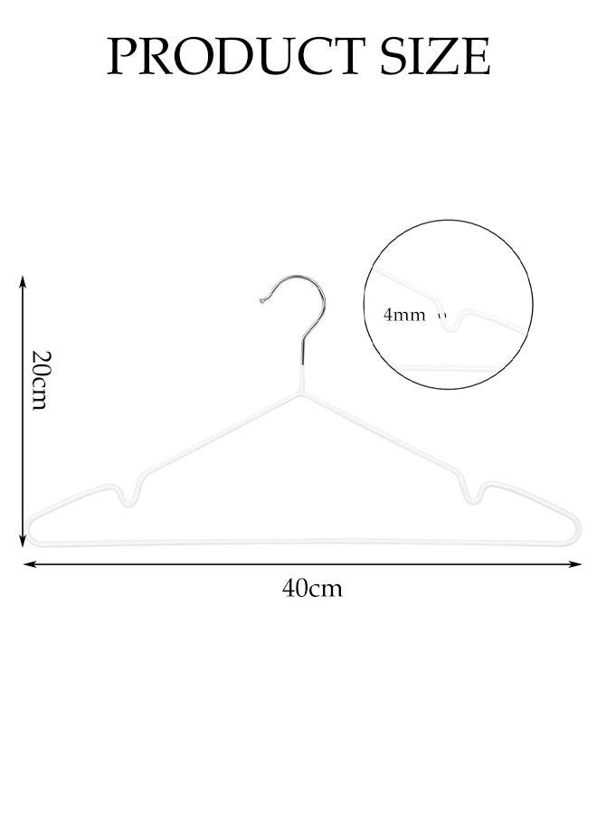 DUNISO 30 Pack Wire Hangers,Heavy Duty Metal Hangers,Coat Hangers with Non-Slip Grooves,Waterproof and Anti Slip,Strong and Durable,Space Saving,for Hanging Coats,Suits,Jackets, Shirt,40cm - Image 2