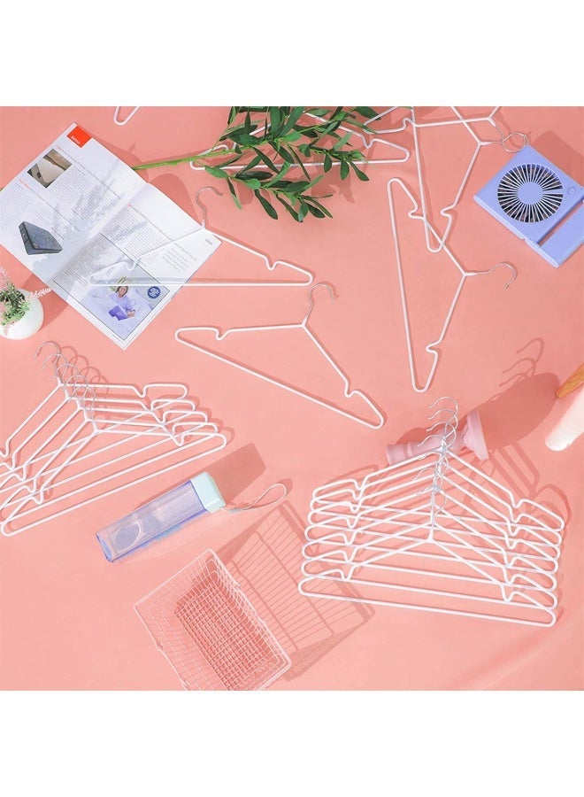 DUNISO 30 Pack Wire Hangers,Heavy Duty Metal Hangers,Coat Hangers with Non-Slip Grooves,Waterproof and Anti Slip,Strong and Durable,Space Saving,for Hanging Coats,Suits,Jackets, Shirt,40cm - Image 4