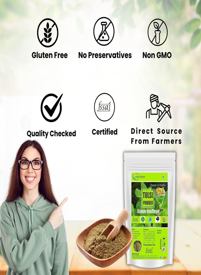 Neotea Holy Basil Powder - 300GM (10.58 OZ) | Pure & Natural | Tulsi Powder for Daily Wellness | Traditional Herbal Ingredient - Image 5