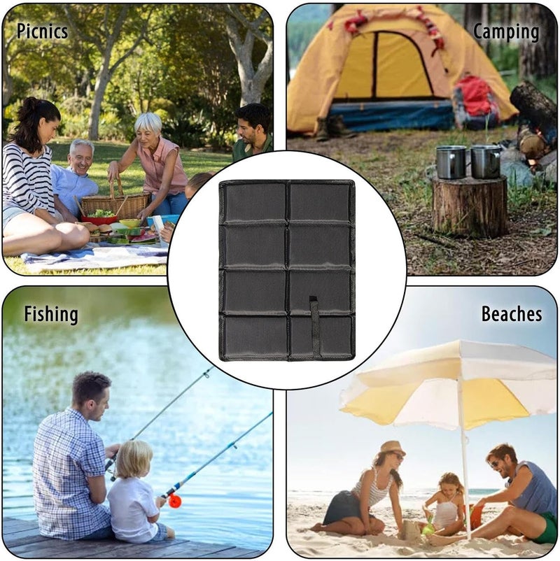Camping Sit Pad - Camping Seat Cushion | Large Foldable Waterproof Insulated with Bag Sponge Mat for Sporting Event Walking Beach Indoor Fishing Park Travel Garden - Image 4