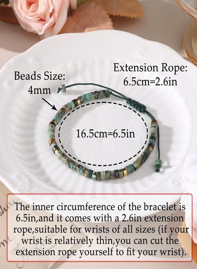 CASDAN Natural Crystal Healing Beaded Bracelet for Women Natural Stone Adjustable Braided Rope Bracelets Spiritual Inspirational Gifts Bracelets - Image 3