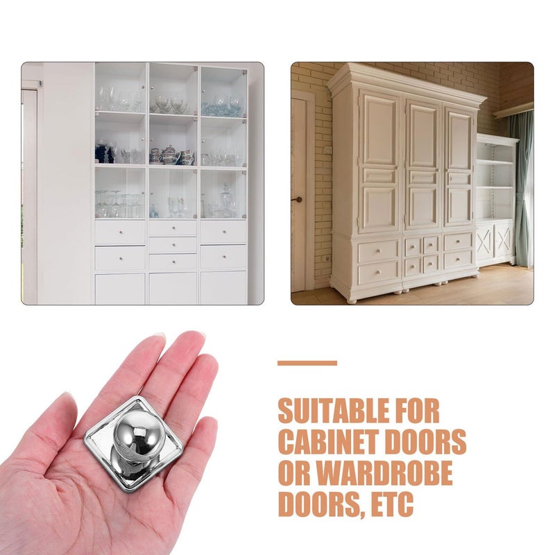 Zinc Alloy Single Hole Cabinet Pull Bright Chrome Door Handle for Wardrobe Drawer Furniture - Image 4