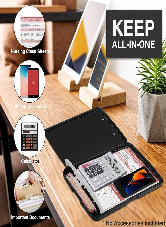 MeRaYo Writing Pad for Exam Pad for Kids Exam Board for Students Study Pad Clip Pad with Storage Case Clipboard Writing Pad Exam Pad for Girls and Boys (Black Color) - Image 5