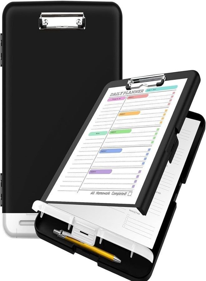 MeRaYo Writing Pad for Exam Pad for Kids Exam Board for Students Study Pad Clip Pad with Storage Case Clipboard Writing Pad Exam Pad for Girls and Boys (Black Color) - Image 1