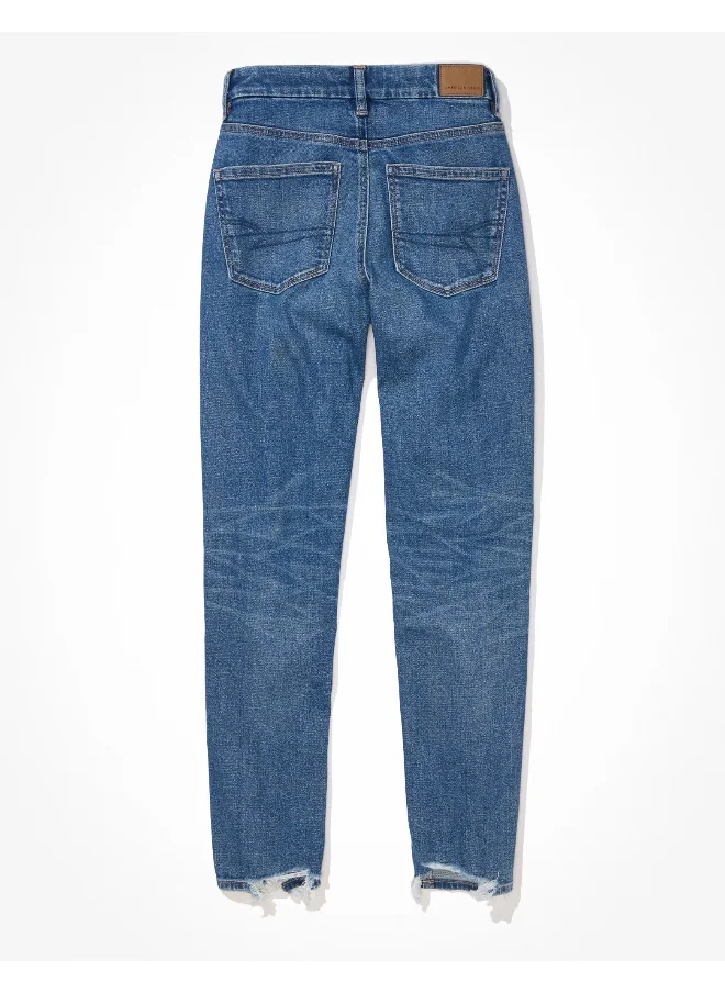 American Eagle High West Ripped Mom Jeans