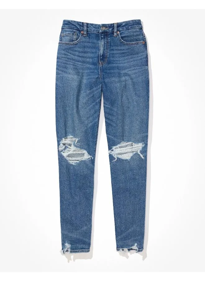 American Eagle High West Ripped Mom Jeans