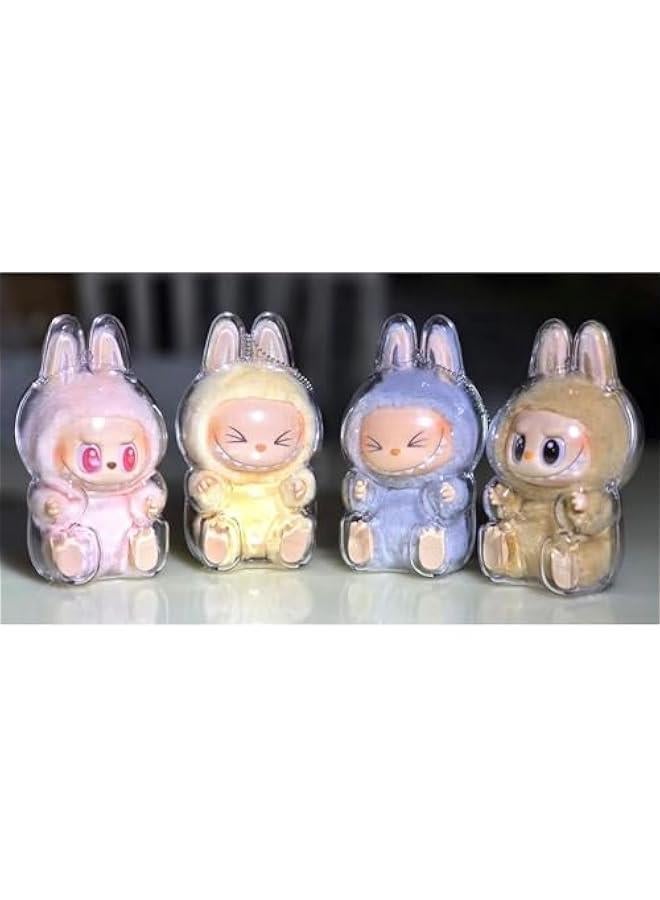 Popmart Labubu Clear Figure Display Case with Keychain, PVC Material  - Image 2