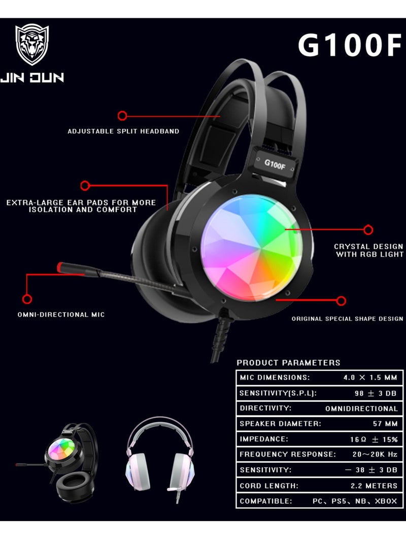 G100F USB RGB Gaming Headset - 7.1 Surround Sound - adjustable leather head bridge - In-line Control - pzsku/Z5B0DA402CC875F32F64AZ/45/_/1739897217/b72cb626-9a11-417a-a869-0933164a9c56