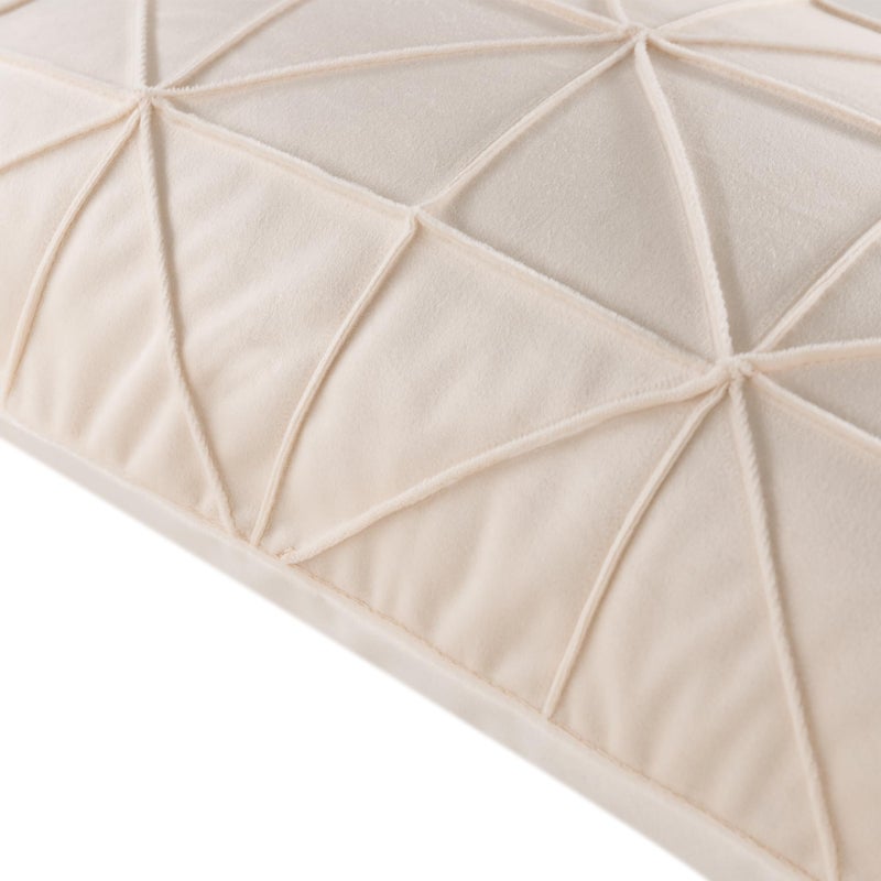 JWH Velvet Pillow Covers Decorative Line Throw Pillow Case Lumbar Pillowcase Soft Cushion Cover for Bed Couch Bedroom Chair Sofa 14x24 Inch Creamy White - Image 3