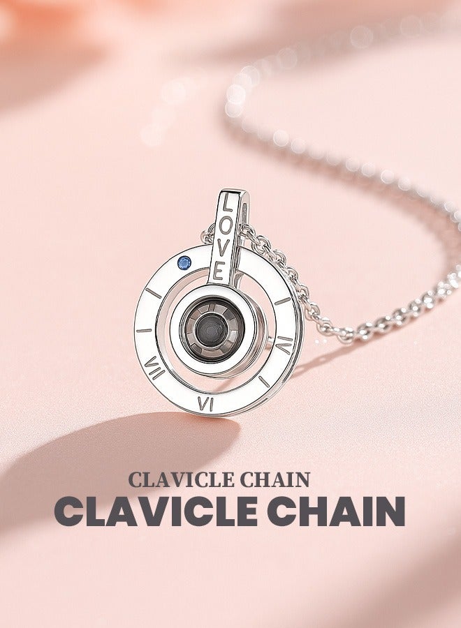 Hilyagems Ladies' charm necklace,metal jewelry, elegant and luxurious necklace, adorable pendant necklace suitable for girls, versatile necklace for various occasions - Image 1