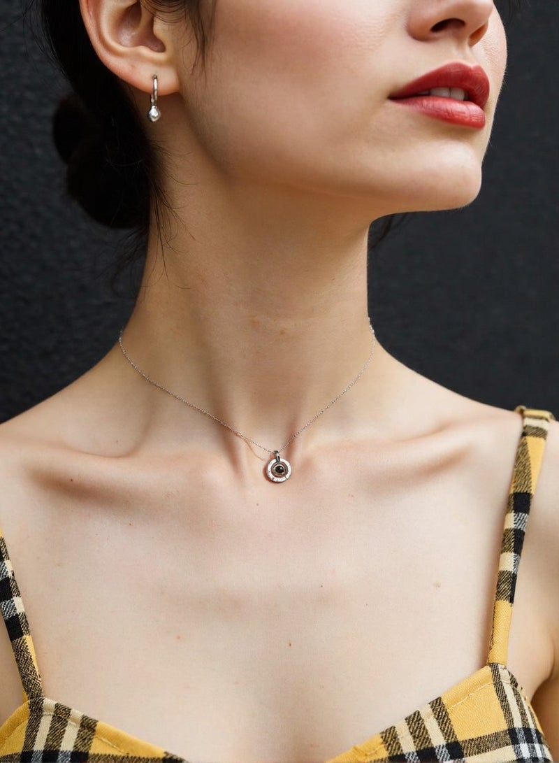 Hilyagems Ladies' charm necklace,metal jewelry, elegant and luxurious necklace, adorable pendant necklace suitable for girls, versatile necklace for various occasions - Image 5