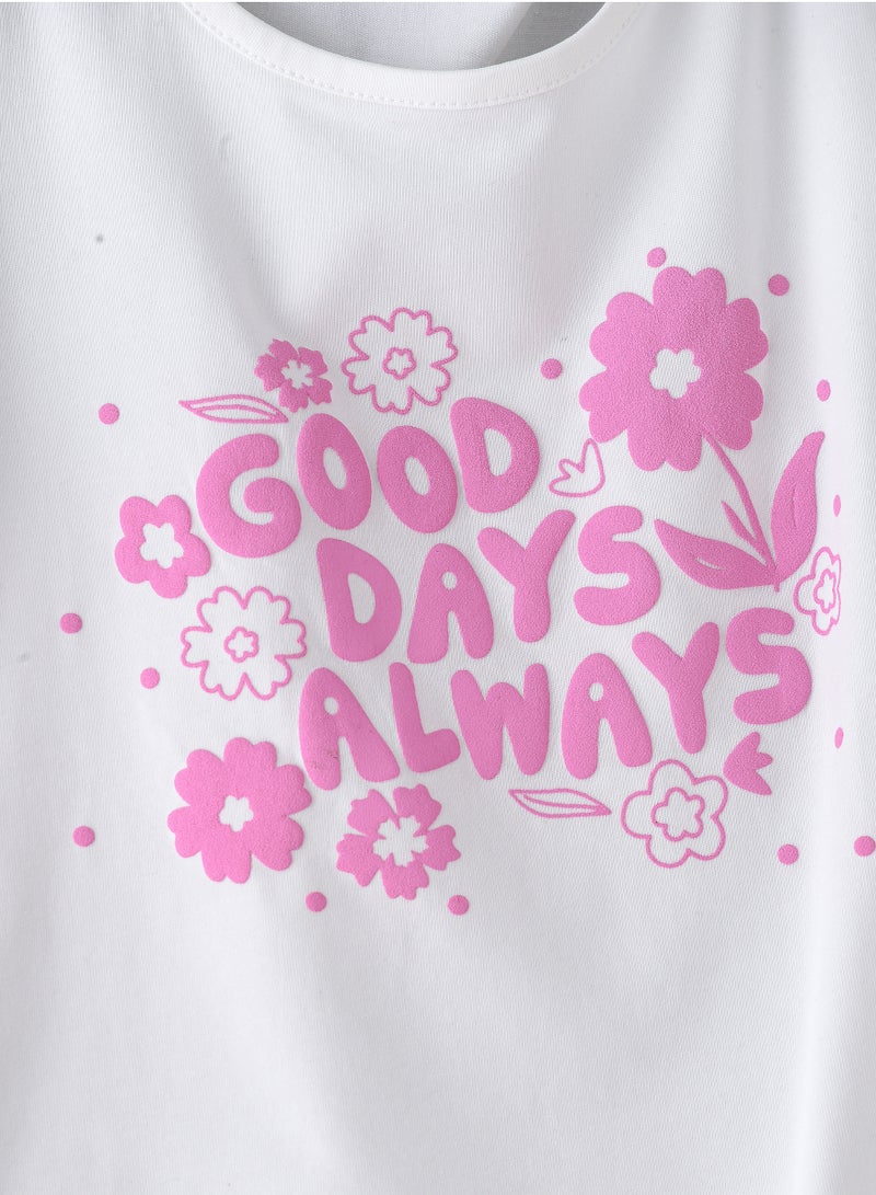 جيلين تيشيرتات قطنية مريحة للبنات بطبعات مرحة وصيفية من صن شاين سكواد - Image 3