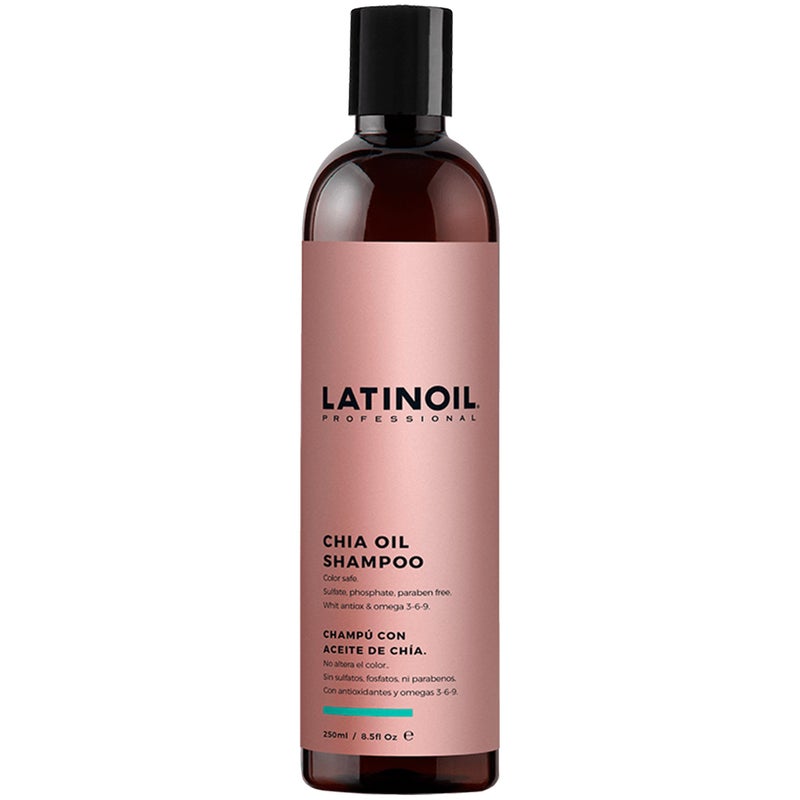 LATINOIL Chia Repair Shampoo SulfateFree Natural Product for Oily Dry Colored Blonde Gray Red Color Treated Textured Curly Hair Thicken the Hair Heals Dry Scalp No Salt Alcohol 8 Oz