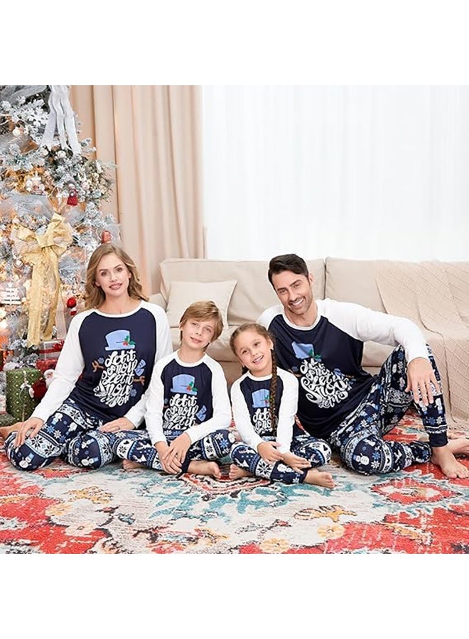 VUCATIN Children's Family Matching Pajamas Holiday Matching Clothing Long-Sleeved Parent-Child Pajamas for Home Suitable for Women Men Children and Pets (Men Size) - Image 4