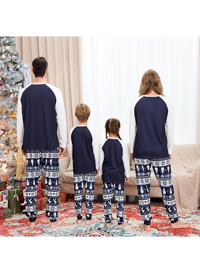 VUCATIN Children's Family Matching Pajamas Holiday Matching Clothing Long-Sleeved Parent-Child Pajamas for Home Suitable for Women Men Children and Pets (Men Size) - Image 3