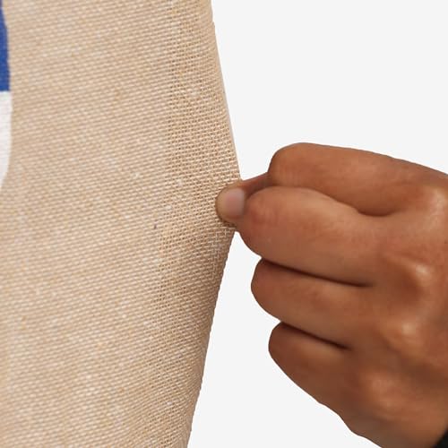 Swayam 20 Litre Water Bottle Cover With Inner Waterproof Layer | Lace Closure at Bottom | Machine Washable | Environmental Friendly | Digital Printed Water Bottle Cover Made Of Jute - Navy Blue Beige - Image 4