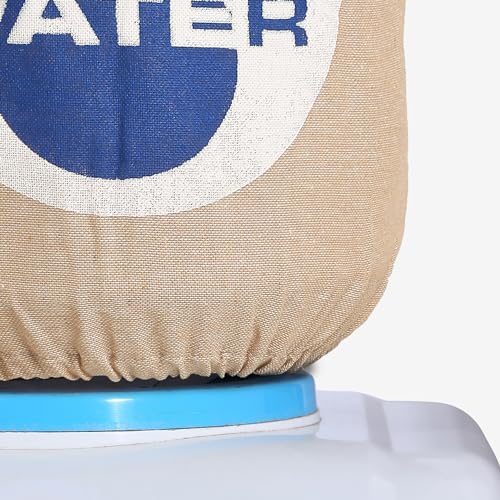 Swayam 20 Litre Water Bottle Cover With Inner Waterproof Layer | Lace Closure at Bottom | Machine Washable | Environmental Friendly | Digital Printed Water Bottle Cover Made Of Jute - Navy Blue Beige - Image 3