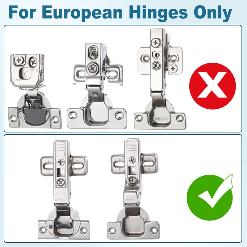 Dreyoo 50 Pcs Cabinet Hinge Restrictor Clips, 86 Degree Angle Restriction Clips, Only for European Kitchen Cabinet Door Hinges Except Soft Close Hinges, Black - Image 3