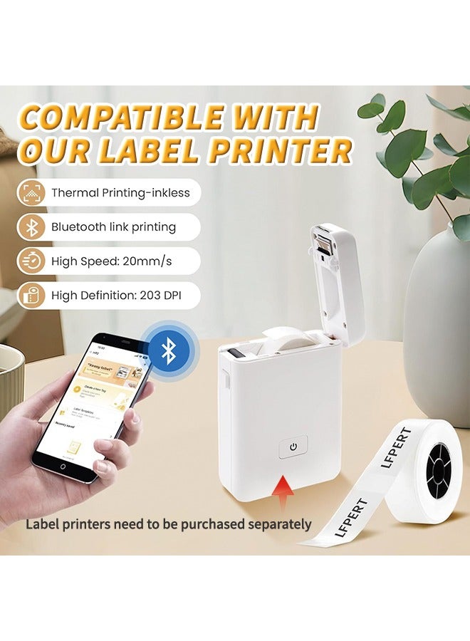 3 Roll White Barcode Labels Thermal Paper Printer Thermal Label Self-Adhesive Label Paper Durable Tear Resistant, Waterproo High Temperature Resistant 15 X 30mm - Image 4