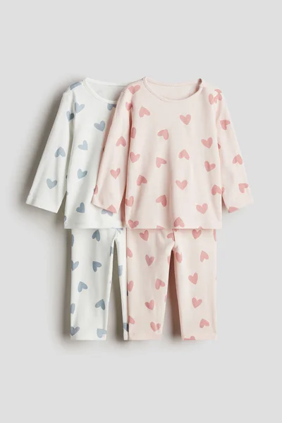 H&M 2-Pack Printed Cotton Pyjamas