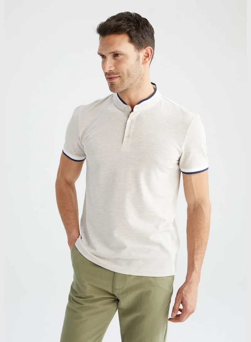 DeFacto Modern Fit Short Sleeve Judge Collar Polo Shirt