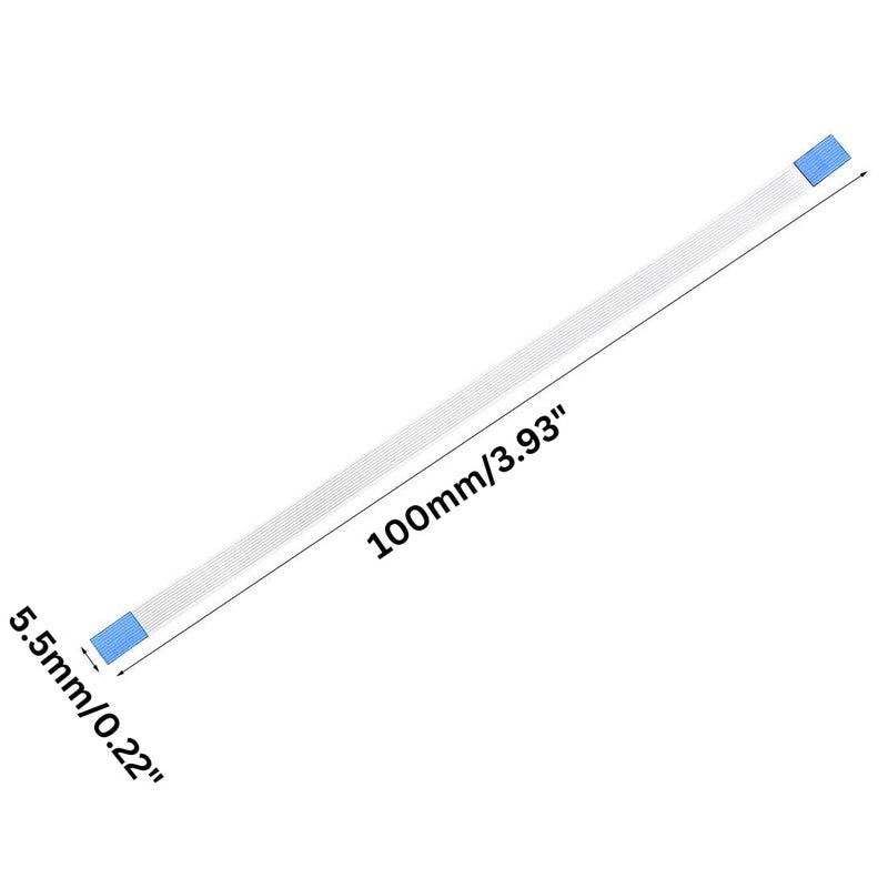SLVC 10 Pin FFC Cable 0.5mm Pitch 100mm Length Flat Flexible FFC FPC Lvds Ribbon Cable Wire Flat Cable (Pack Of-1) (Type-A) - Image 2